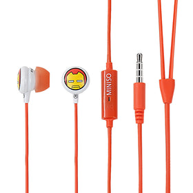 MINISO Marvel Earphone In Ear / Headset / Earbud / Headphone Hp Lucu Kabel Gaming Android Warna Stereo Noise Cancelling Bass With Mic Mikrofon Jawab Akhiri Panggilan