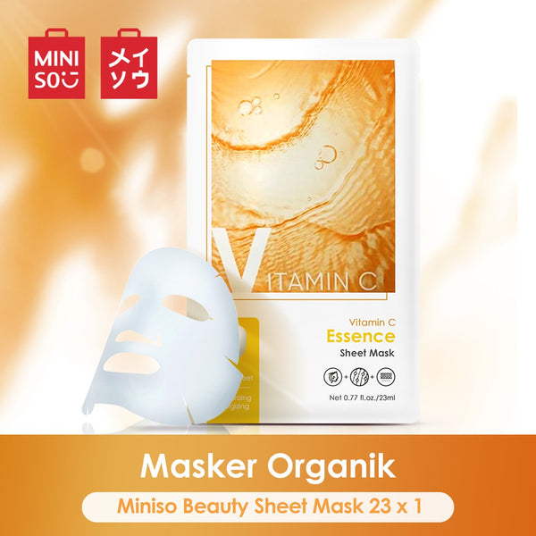 MINISO Masker Wajah Serum Sheet Mask Peel Off Nature Hydrate Face Mask Organik Wanita