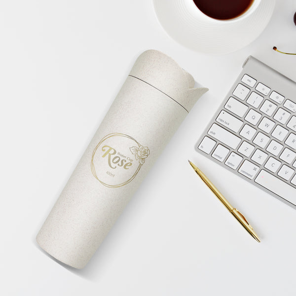 MINISO Tumbler Plastik Mawar Portable Kontainer Water Bottle air 400ml 14oz