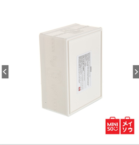 MINISO Kotak Penyimpanan Serbaguna Tempat Alat Tulis Pena Brush Makeup Kosmetik Storage Box Motif Relief Ukuran Kecil