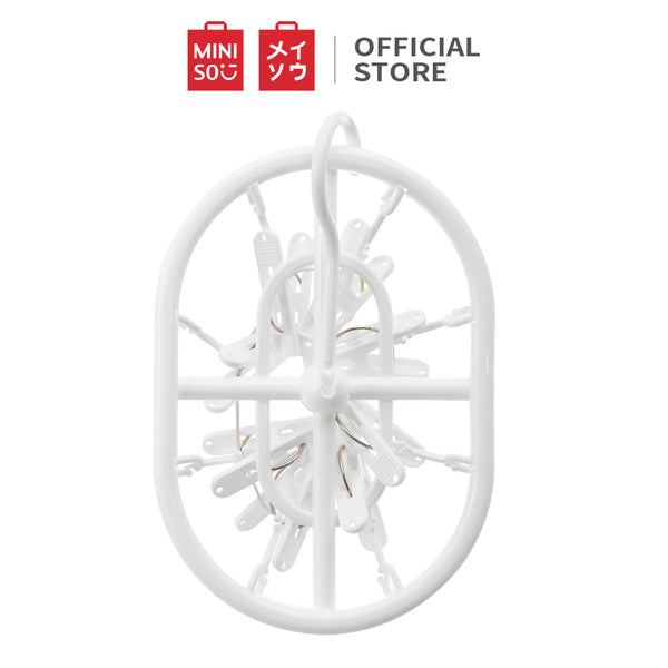 MINISO Gantungan Kaos Kaki Klip Jepitan Bentuk Lingkaran Multifungsi Kecil 8 Klip Kecil