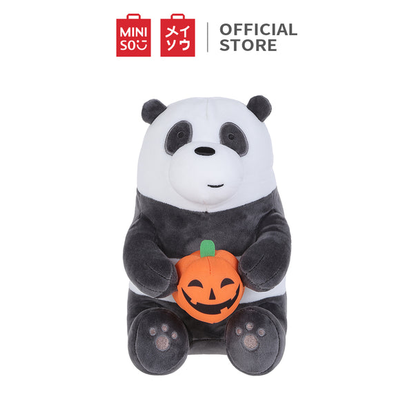 MINISO Boneka lucu Bantal Flush Lucu WE BARE BEARS Posisi Duduk Halloween 30cm