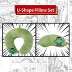 MINISO MARVEL Bantal Leher + Penutup Mata, Travel Pesawat U-shaped Neck Pillow + Eye Mask, Bantal Leher Bantal Kepala Spider man / Iron Man / Hulk / Captain America / Thor / Captain Marvel