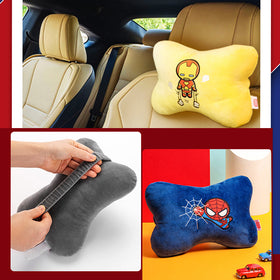 MINISO MARVEL Bone Pillow bantal mobil lucu Spider man/ Iron Man/ Hulk/ Captain America/ Thor，Bantal Mobil / Bantal Dukungan Leher
