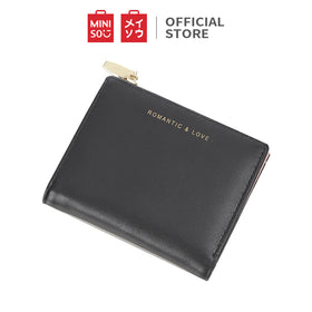 MINISO Dompet Wanita Pendek Kecil Lipat Simple Polos Fashion Elegant