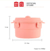 MINISO Kotak Makan Siang Penyimpanan Makanan Minum Lunch Box 650ml 2 Layar Alat Dapur Rumah Tangga Wadah Bento Rantang Susun Tingkat Set Sekolah Anak Dewasa Perempuan Cowok  Container Nasi Mie Sup Soup Kantor Kerja Anti Panas Bocor Sekat Besar Premium
