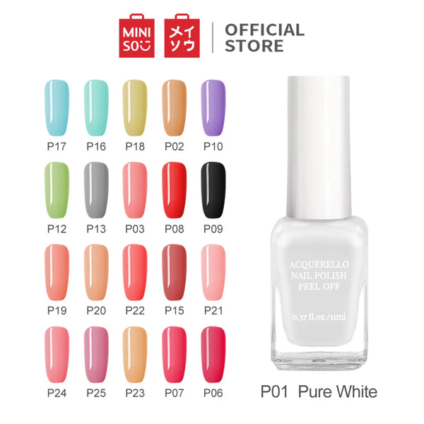 MINISO 11ML Cat Kuku Kutek Glossy Peel Off Dapat merobek cat kuku Kutek Gel Nail polish
