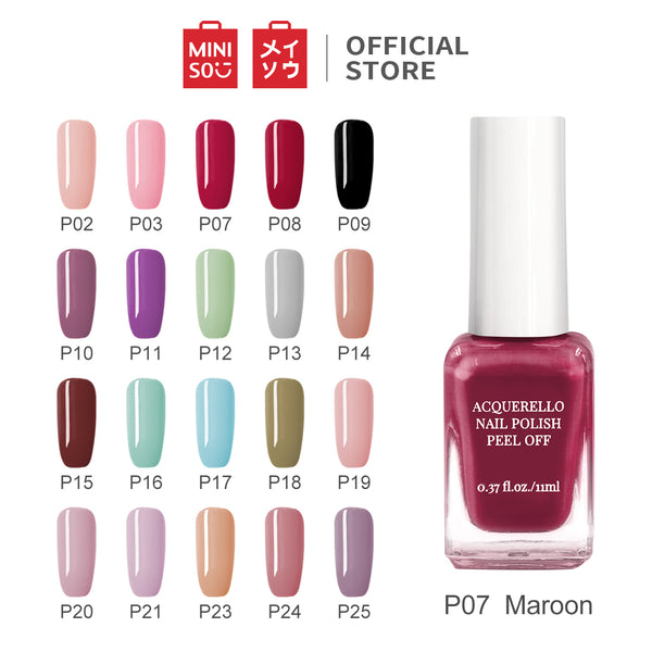 MINISO 11ML Cat Kuku Kutek Glossy Peel Off Dapat merobek cat kuku Kutek Gel Nail polish