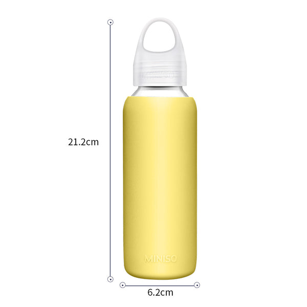 Miniso Botol Minum Kaca 300ml Glass Water Bottl, Gelas Air Botol Minum