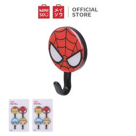 MINISO Marvel Gantungan Tempel Hook Bulat Round Dinding Multifungsi Serbaguna Gantungan Kunci Baju Barang Plastik Karakter Rumah Kamar Mandi Lucu Isi 4 Pcs