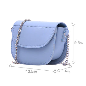 MINISO Tas Selempang Wanita Kecil /Sling Bag Mini / Tas Bahu Cewek/ Tas Lipstik Kulit PVC Wanita Remaja Anak Perempuan Pesta Rantai Logam Model Terbaru 2020 Import Kekinian Lucu Polos Simple