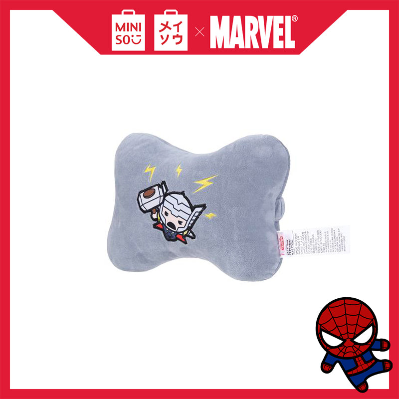 MINISO MARVEL Bone Pillow bantal mobil lucu Spider man/ Iron Man/ Hulk/ Captain America/ Thor，Bantal Mobil / Bantal Dukungan Leher