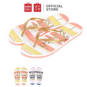 MINISO Sandal Jepit Wanita Sandal Flip Flops Sendal Motif Dot Kolam Renang Pantai Kombinasi Warna Nyaman Perempuan Remaja Cewek Dewasa Kekinian Terbaru