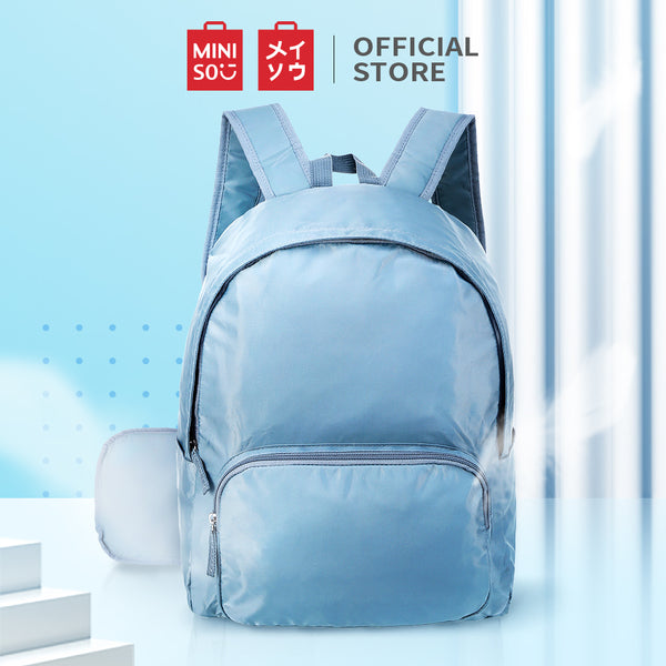 MINISO Tas Ransel Wanita Lipat Ringan 13L Backpack Tas Punggung Kuat Awet Untuk Bepergian Sekolah