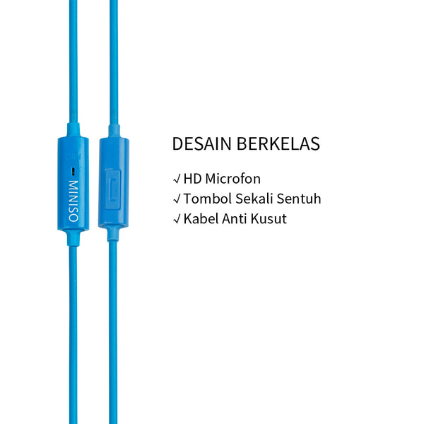 MINISO Marvel Earphone In Ear / Headset / Earbud / Headphone Hp Lucu Kabel Gaming Android Warna Stereo Noise Cancelling Bass With Mic Mikrofon Jawab Akhiri Panggilan