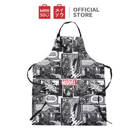 MINISO Marvel Apron Chef Celemek Dapur Karakter Tahan Air Minyak Memasak Aprons untuk Wanita Pria Kitchen Kartun