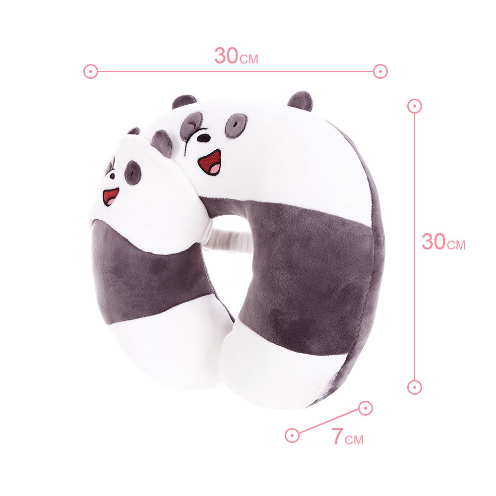 MINISO We Bare Bears Bantal Leher Tidur Bantal Sandar Kepala Bentuk V Travel Neck Pillow