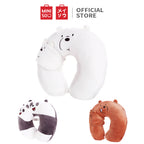 MINISO We Bare Bears Bantal Leher Tidur Bantal Sandar Kepala Bentuk V Travel Neck Pillow