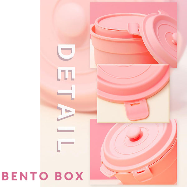 MINISO Kotak Makan Siang Penyimpanan Makanan Minum Lunch Box 650ml 2 Layar Alat Dapur Rumah Tangga Wadah Bento Rantang Susun Tingkat Set Sekolah Anak Dewasa Perempuan Cowok  Container Nasi Mie Sup Soup Kantor Kerja Anti Panas Bocor Sekat Besar Premium