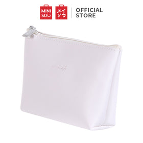 MINISO Tas Pouch Make Up Bag Tempat Kosmetik Wanita Organizer Tempat Penyimpanan Cosmetik Bag Kecil Skincare Kulit Toiletries Kecantikan Wanita Perlengkapan Mandi Sabun Tempat Kulit Besar Simple Polos Minimalis Rumah Multifingsi Besar Tahan Air Serbaguna