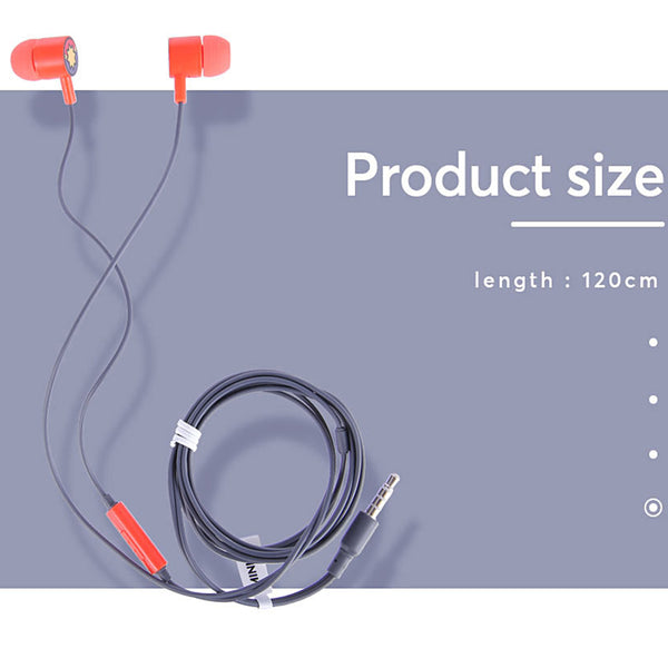 MINISO Marvel Earphone In Ear / Earbud / Headset / Headphone Hp Lucu Kabel Gaming Android Warna Stereo Noise Cancelling With Mic Mikrofon Jawab Akhiri Panggilan Bass Dengan Tempat Tas Earphone