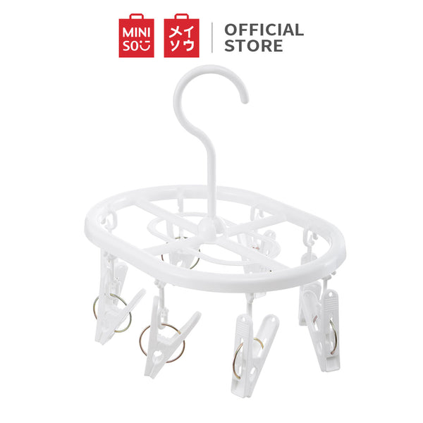 MINISO Gantungan Kaos Kaki Klip Jepitan Bentuk Lingkaran Multifungsi Kecil 8 Klip Kecil