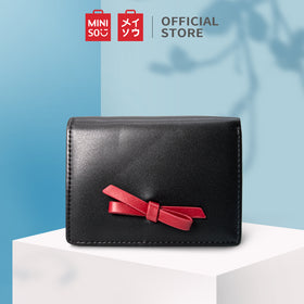 MINISO Dompet Wanita Pendek Kecil Lipat Bowtie Lucu Fashion Elegant