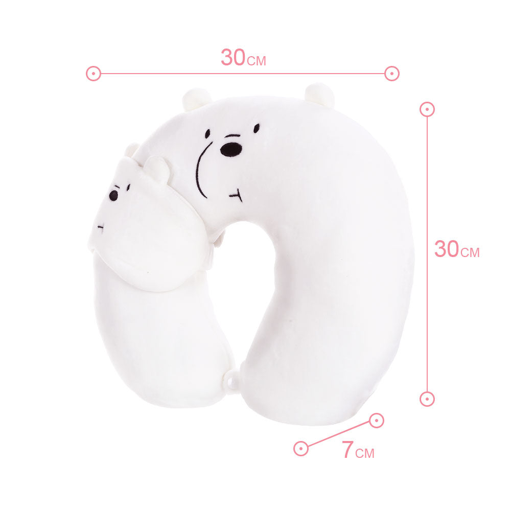 MINISO We Bare Bears Bantal Leher Tidur Bantal Sandar Kepala Bentuk V Travel Neck Pillow