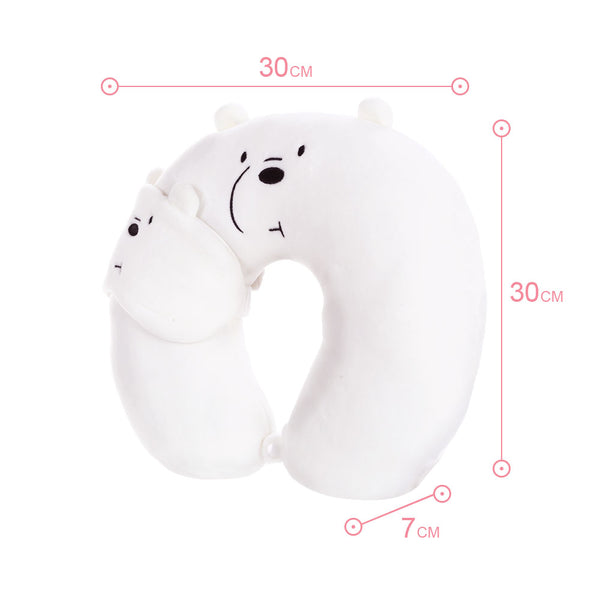 MINISO We Bare Bears Bantal Leher Tidur Bantal Sandar Kepala Bentuk V Travel Neck Pillow