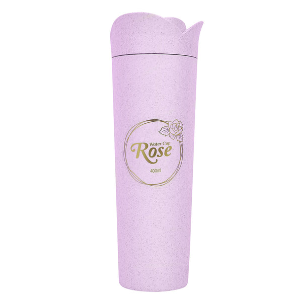 MINISO Tumbler Plastik Mawar Portable Kontainer Water Bottle air 400ml 14oz
