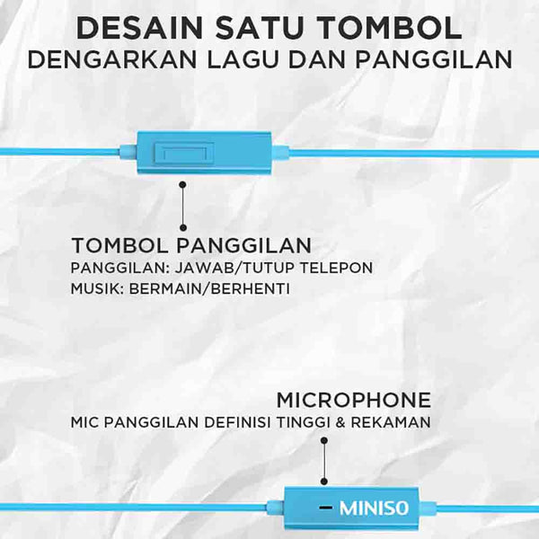 MINISO Marvel Earphone In Ear / Headset / Earbud / Headphone Hp Karakter Lucu Kabel Gaming Android Warna Stereo Noise Cancelling Bass With Mic Mikrofon Jawab Akhiri Panggilan Penyesuaian Kabel