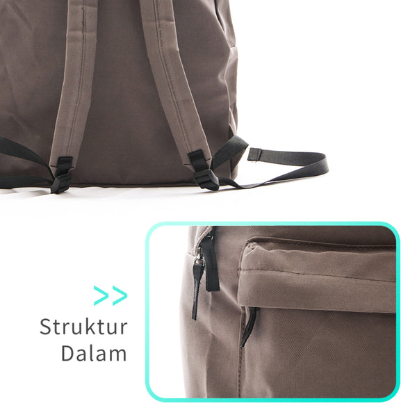 MINISO Tas Ransel Wanita & Pria 20L Backpack Fashion Tas Punggung Kuat Awet Untuk Bepergian Sekolah, Ransel Sekolah