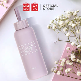MINISO Botol Minum Air Kaca Travel Buram Tempat Minum Sport Olahraga WaterBottle 300ml