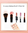 Miniso Official Kuas Foundation Luxury Makeup Brush 5-Piece Set Beauty Brush Hot Sell Brush Bahan Kulit