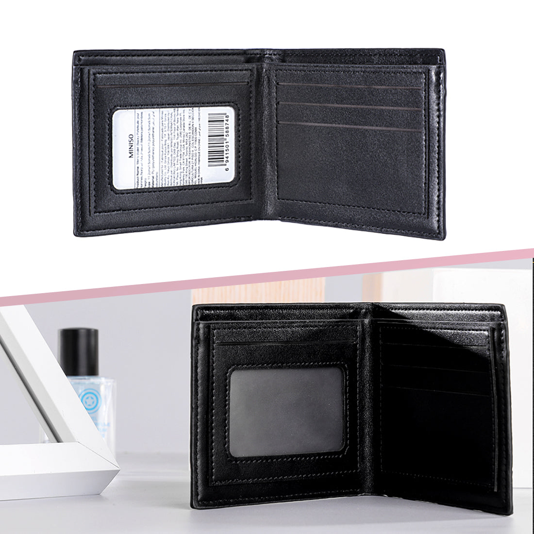 MINISO Dompet Pria Lelaki Dompet Pendek Kecil Wallet Simple Keren