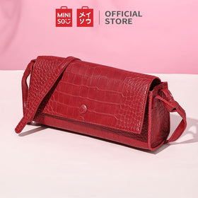MINISO official Tas Selempang Wanita Pola Batu Stone Pattern Crossbody Bag Tas Selempang Cewek