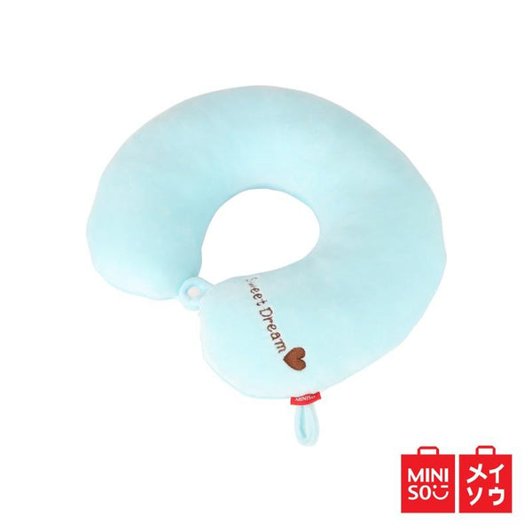 Miniso  Simple Bantal Leher, U-Shaped Neck Pillow Travel Bantal Nyaman  Imut lembut Bantal Leher Unisex