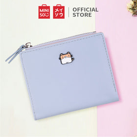 MINISO Dompet Wanita Pendek Zipper Wallet Simple Motif Kecil Lucu