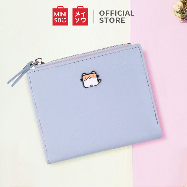 MINISO Dompet Wanita Pendek Zipper Wallet Simple Motif Kecil Lucu