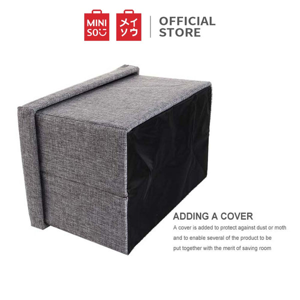 MINISO Keranjang Kotak Kain Lipatan Peralatan Multi fungsi 40x25x25cm