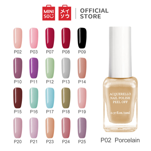 MINISO 11ML Cat Kuku Kutek Glossy Peel Off Dapat merobek cat kuku Kutek Gel Nail polish