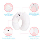 MINISO We Bare Bears Bantal Leher Tidur Bantal Sandar Kepala Bentuk V Travel Neck Pillow
