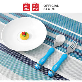 MINISO Marvel Set Sendok Garpu 2 Pcs Traveling Travel Peralatan Makan Tableware Portable Alat Stainless Alat Makan Set Cutlery Stainless Anak Dewasa Fork Spoon Dapur Warna-warni Lucu Colorful Berkualitas High Quality Premium