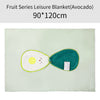MINISO Blanket / Selimut Lipat Bulu Super Lembut Halus Motif Buah Seri Lucu 90 x 120 cm