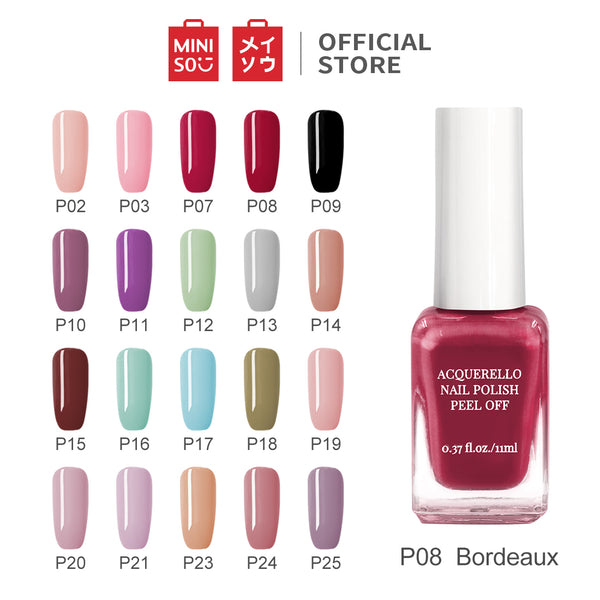 MINISO 11ML Cat Kuku Kutek Glossy Peel Off Dapat merobek cat kuku Kutek Gel Nail polish