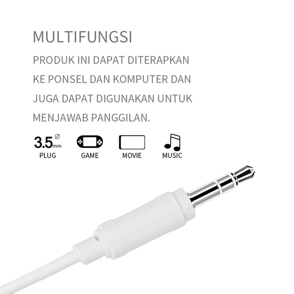 MINISO Headset Earphone Headphone  Gaming Dilipat Original Stereo Kebisingan Membatalkan Portable Simple