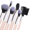 MINISO Brush Make Up Kuas Kosmetik Set 7 Pcs Powder Blending Brush Spons Alat Kecantikan Bedak Beauty Blush Alis Bulu Mata Eyeshadow Blender Lembut Travel Kit Foundation Rias Wajah Lengkap Peralatan Dandan Profesional Bulu Halus Tool Cosmetic Wanita