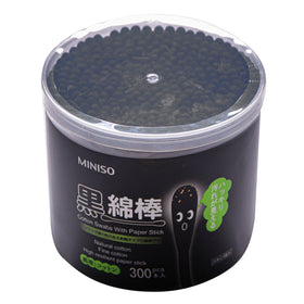 Miniso Cotton Swabs 300 Counts (Black)