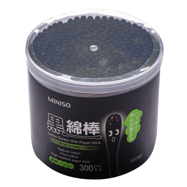 Miniso Cotton Swabs 300 Counts (Black)