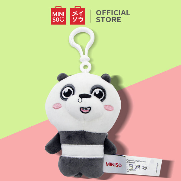 MINISO We Bare Bears Gantungan Tas Kunci Liontin Hiasan 6x8x10cm Perhiasan Keychain Plush Charm Aksesoris Tas Dompet Wanita Acces Boneka Karakter Verisi Q Lucu Terkenal  Original Kreatif Asli Kartun Beruang Cute